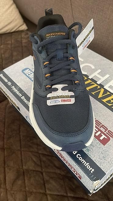 krosofka: Skechers D’Lux Fitness kişi idman ayaqqabısı - Rəng: tünd göy (navy) — 2
