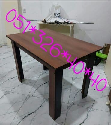 Masa və oturacaq dəstləri: Qonaq otağı üçün, Yeni, Açılan, Dördbucaq masa, 2 stul — 1