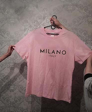 Qadın T‑şörtü – “MILANO ITALY” yazılı ​​​🚚 Azərbaycan üzrə çatdırılma