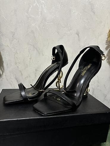 Босоножки, сандалии, шлепанцы: YSL, Размер: 38, цвет - Черный, Новый — 3