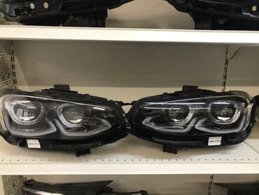 s150 fara: Qara rəngli, LED işıqları olan iki ədəd avtomobil farası. Farlar — 3