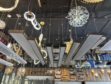 беспроводные светильники на кухню: Asma troslu işıqlar. Qara korpus 4000 kelvin və 6500 kelvin 7x120 — 5