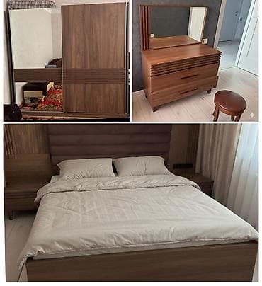 iwlenmiw mebel: İkinəfərlik çarpayı, Dolab, Termo, 2 tumba, İşlənmiş — 1