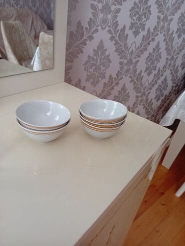 Блюда для тортов и сладостей: Миски, Набор из 4 шт., цвет - Белый, Керамика — 1