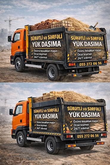 saf su qiymeti: Sürətli və sərfəli yükdaşıma xidməti - Özünü boşaldan maşınla — 1