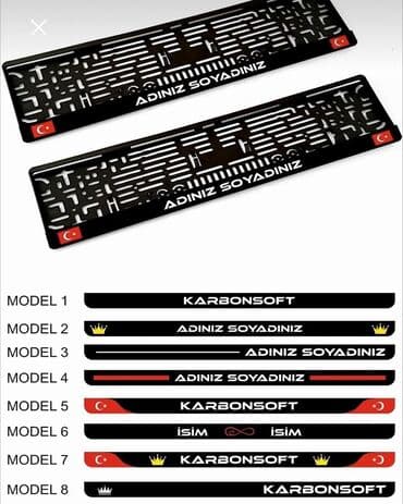 "Carbonsoft" Avtomobilin nömrə çərçivəsində istədiyiniz Loqoları (ad