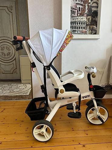 velo 28: Uşaq üçtəkərli velosipedi – valideyn tutacağı ilə - Çərçivə: möhkəm — 1