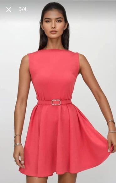 Zərif dizayna malik qısa yay donu - Rəng: canlı qızılı-çəhrayı/korall lalafo.az -da Zərif dizayna malik qısa yay donu - Rəng: canlı qızılı-çəhrayı/korall