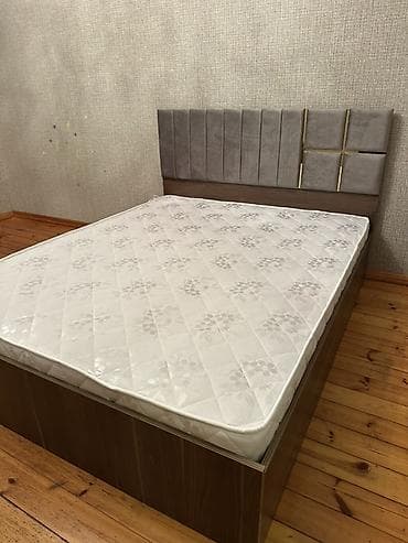 divan taxta: İki nəfərlik çarpayı və döşək dəsti - Ölçü: təxmini 160x200 sm — 1
