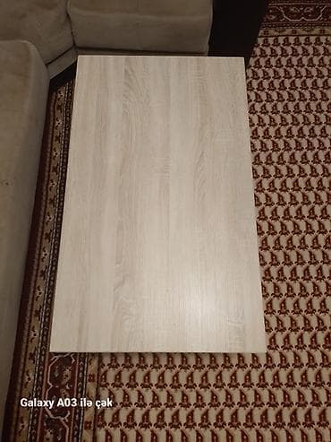 Sifarişlə ofis mebeli: Düz masa, Açılmayan, Təkərsiz, Sadə laminat, Zəmanətsiz — 3