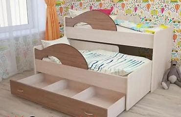 Oğlan və qız üçün, Çarpayı, Matras ilə, Siyirməli, Laminat