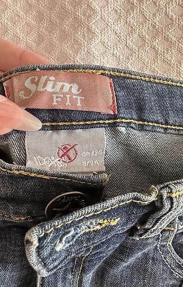 deri salvar: Uşaq üçün “Slim Fit” cins şalvar - Model: Slim Fit, dar kəsim - Rəng — 6