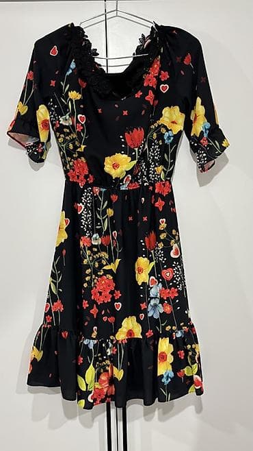 sumqa: Qara fonlu, çiçək naxışlı don Alan şəxsə endirim ediləcək. Ortaq — 1