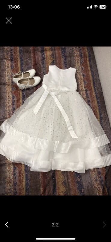 Məktəbli forması: Dəst 20 Ağ rəngli qız uşağı üçün mərasim geyim dəsti - Geyim: zərif — 1