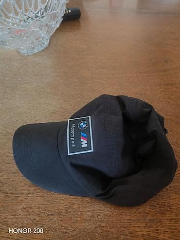 baş geyimi: BMW M Motorsport beysbol papağı - Rəng: qara - Ön hissədə BMW loqosu — 1