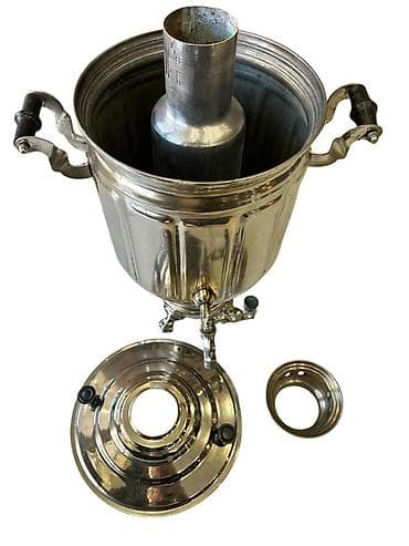samovarlar: Klassik kömür/sobayaq i̇sti ilə işləyən samovar 9 litir - Material — 2