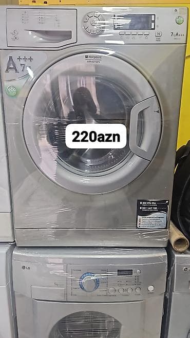 nar ceken masin: Paltaryuyan maşın Hotpoint Ariston, 7 kq, Avtomat, Qurutmasız, Kredit yoxdur — 1