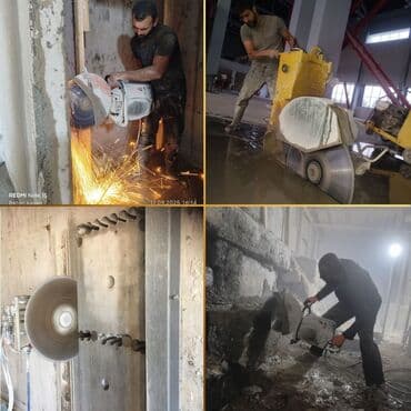 qabyuyan təmiri: #Betonkesme #betondeşmə Beton kubik kərpic - dən kəsim deşim — 22