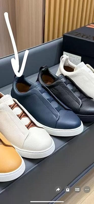 Məhsul: Zegna Blue Triple Stitch Secondskin Sneakers 1:1 Stelka 29 — 3