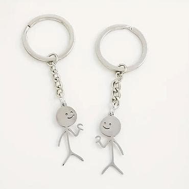 Çantalar: Cütlük üçün metal açarlıq dəsti - Dizayn: Minimalist “stickman” — 2