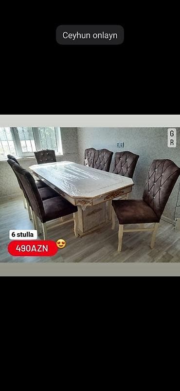 kanon aptek ecemi: Dördbucaq masa, Qonaq otağı üçün, 6 nəfər, Açılmayan, Azərbaycan, 2 il zəmanət — 1