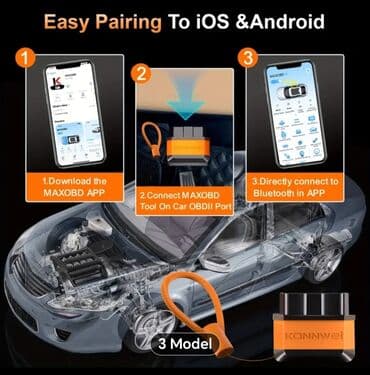 masin ucun bluetooth: KONNWEI MAXOBD – Bluetooth 5.2 OBDII diaqnostika adapteri - iOS və — 1