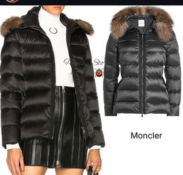 qadin ucun jaketler: Moncler qadın şişmə qış gödəkçəsi original s size - Rəng: qara — 1