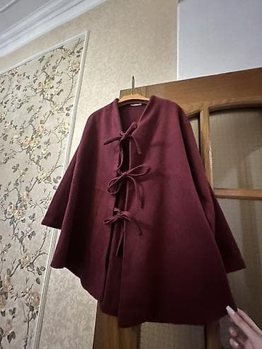 patchi goz alti: Şərab rəngində qadın üst geyimi – qısa pelerin/kardiqan M-L uyhundur — 1