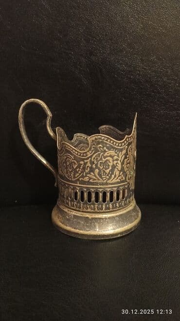 gülçü: Məhsul: Metal fincanaltı (stəkan üçün tutacaq) Təsvir: - Klassik — 7