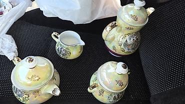 Çay dəsti, rəng - Sarı, Farfor