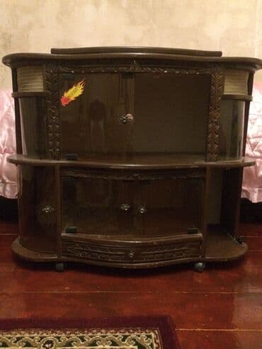 стол стойка для кухни: Б/у, Прямой ТВ стенд, С полками, Деревянный, Германия — 1