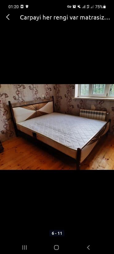 Çarpayılar: Yeni, İkinəfərlik çarpayı, Bazasız, Matras ilə, Siyirməsiz, Azərbaycan — 15