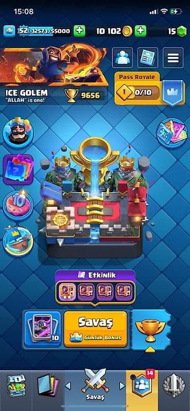 İncəsənət və kolleksiyalar: Clash Royale hesabı - Kral səviyyəsi: 52 - Kasa: 10 102–15 502 qızıl — 1
