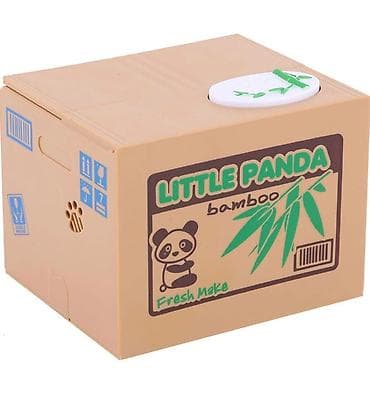 robot oyuncaq: Paňda kassa.qepikleri Panda goturub kassâya yigır. metroya pulsuz — 2