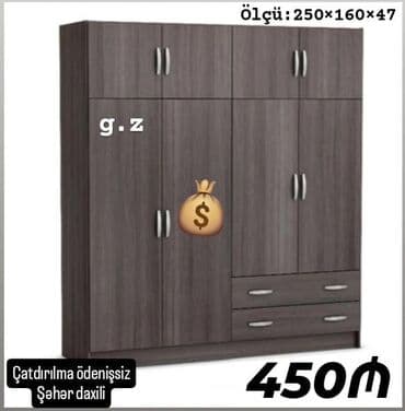 isqaf: Yeni, Açılan, Düz dolab, Qarderob, paltar dolabı — 1