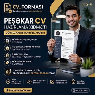 Другие специальности: Peşəkar CV hazırlanması xidməti İşə qəbul olunma şansınızı artıran — 2