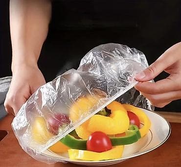 plasmas qab: Elastik birdəfəlik qida örtükləri – 300 ədəd 🍽️ Qida örtüyü üçün — 1