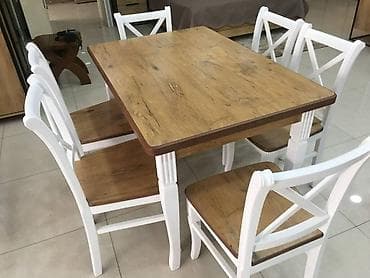 metbex kunc divan desti: Mətbəx üçün, Açılmayan, Dördbucaq masa, 6 stul — 2