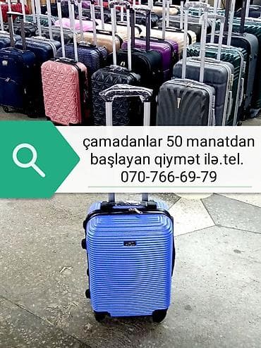 Eynəklər: Çamadanlar. 50 manatdan başlayan qiymət ilə hər ölçü var. Ünvan AMAY — 1