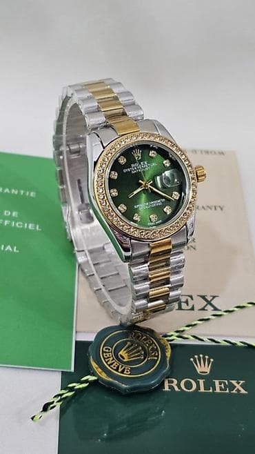 omax saat: Yeni, Qol saatı, Rolex, rəng - Yaşıl — 1