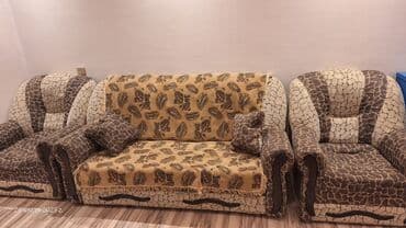 купить кресло раскладное бу: Диван, Б/у, Раскладной, С подъемным механизмом, Ткань, Нет доставки — 3