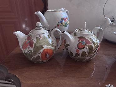 cay desmalı: Çay dəsti, rəng - Ağ, Farfor, 2 nəfərlik — 1