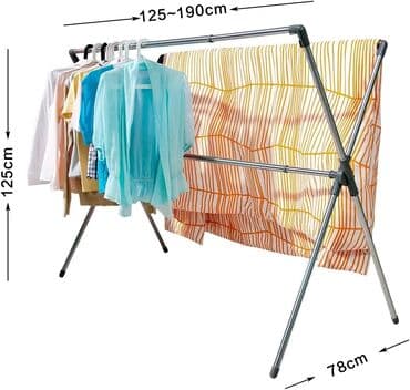 paltar qurutma asılqan: Paltar asilqani Asilqan ikiqat dirəkli paltar qurutma rafı qapalı — 2