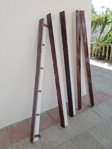 qapi darvaza: Taxta dekorativ plintus/obaşovka dəsti - Material: təbii ağacdan oyma — 2