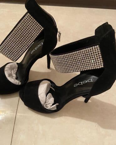 замшевые туфли на платформе: Туфли, Размер: 37, цвет - Черный, Б/у — 2