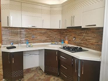 metbext mebil: Mətbəx mebeli dəsti - Dizayn: L formalı, müasir üslub. Aşağı tumbalar — 2