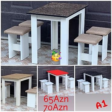 oyun oturacagi: Masa desti yeni dördbucaq masa ve 4 taburetka — 1