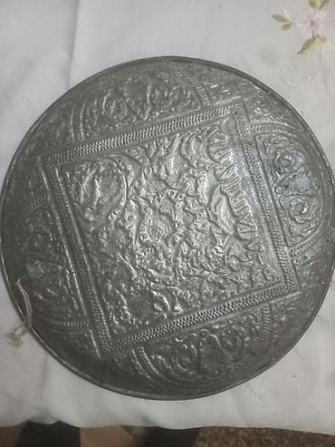 drasena bitkisi: Boşqablar, 1 əd, rəng - Gümüşü, Metal — 1