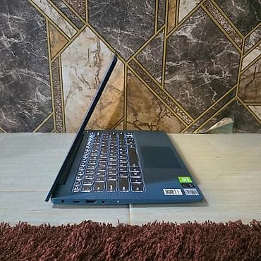komputerlər diz ustu: Lenovo noutbuk – mavi korpus, nazik və yüngül dizayn. Texniki — 3