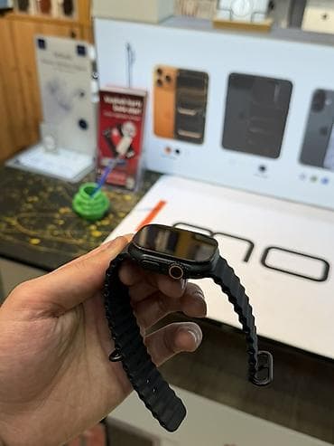 Smart saatlar: Apple Watch Ultra 2 Black Titanium Ideal veziyyetdedi. Xanim ishledib — 4